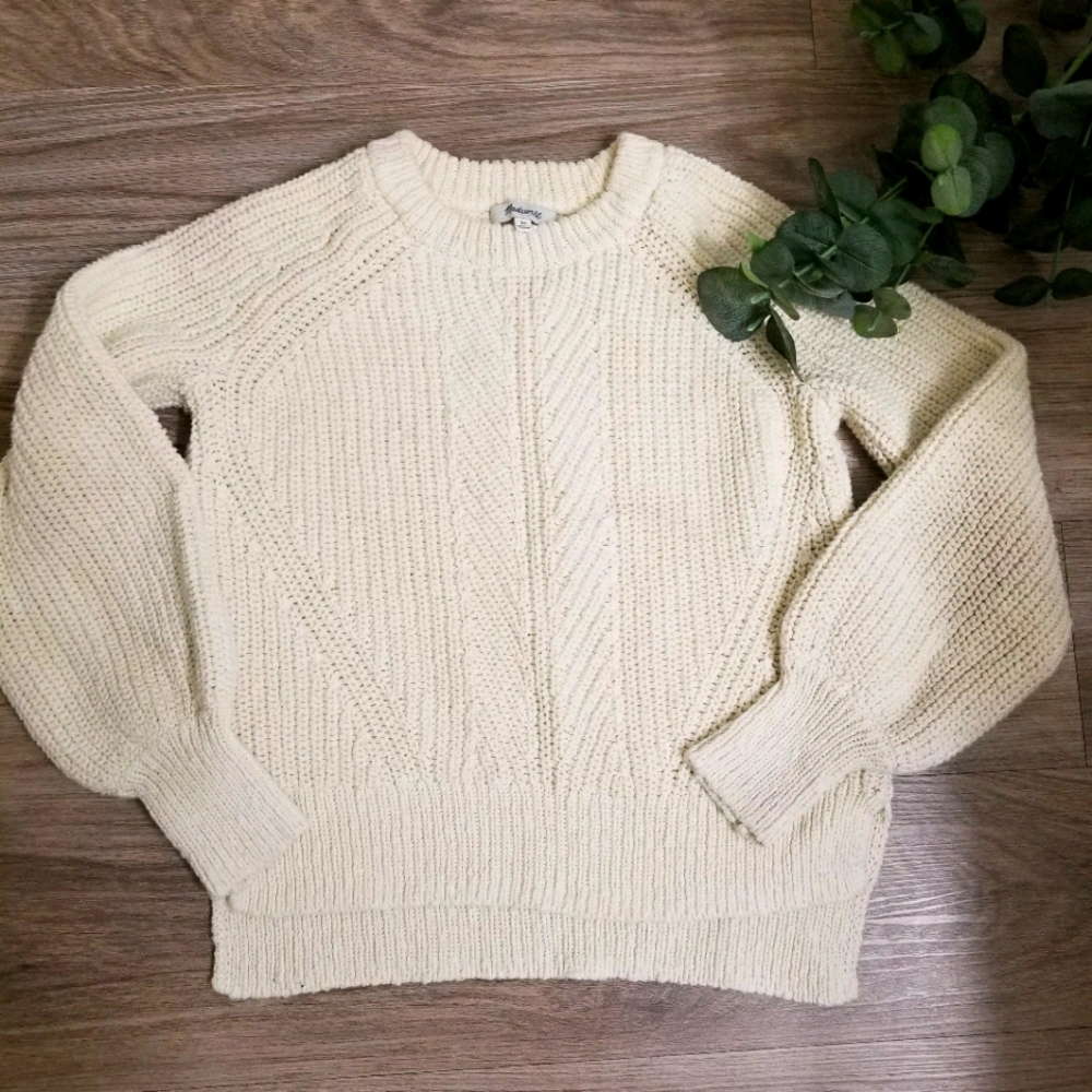 Madewell Chunky Knit Pullover Sweater